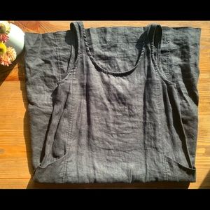 Elizabeth Suzann Clyde Dress Black Linen